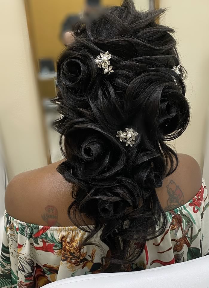 Luxury Hair Looks by Kristy's Artistry Design Team for Weddings in Orlando