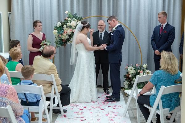 Emotional Wedding Ceremony by Ceremonies by Ray, Bride and Groom Crying Tears of Joy at the Altar