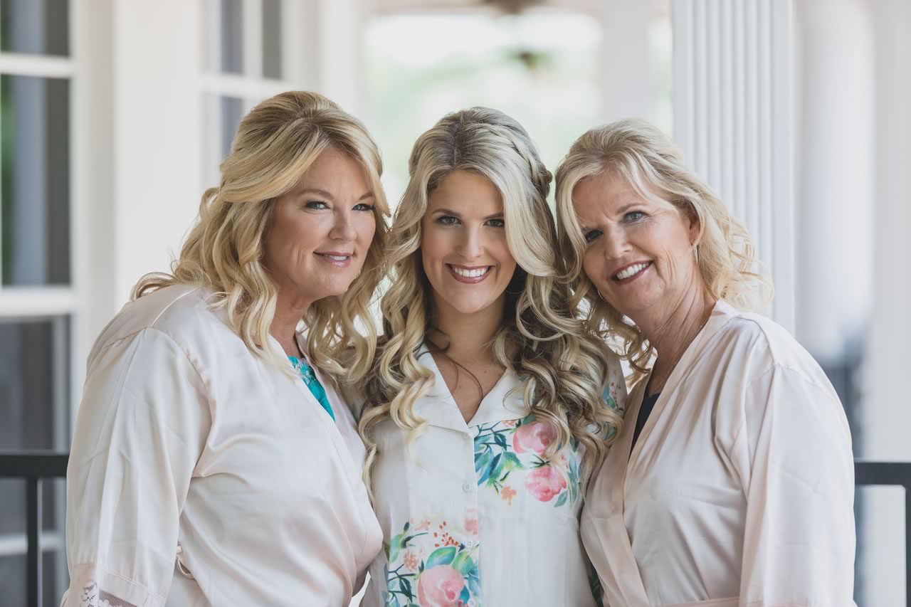 Bride, Mother, and Mother-in-Law with Hair and Makeup by Kristy's Artistry Design Team