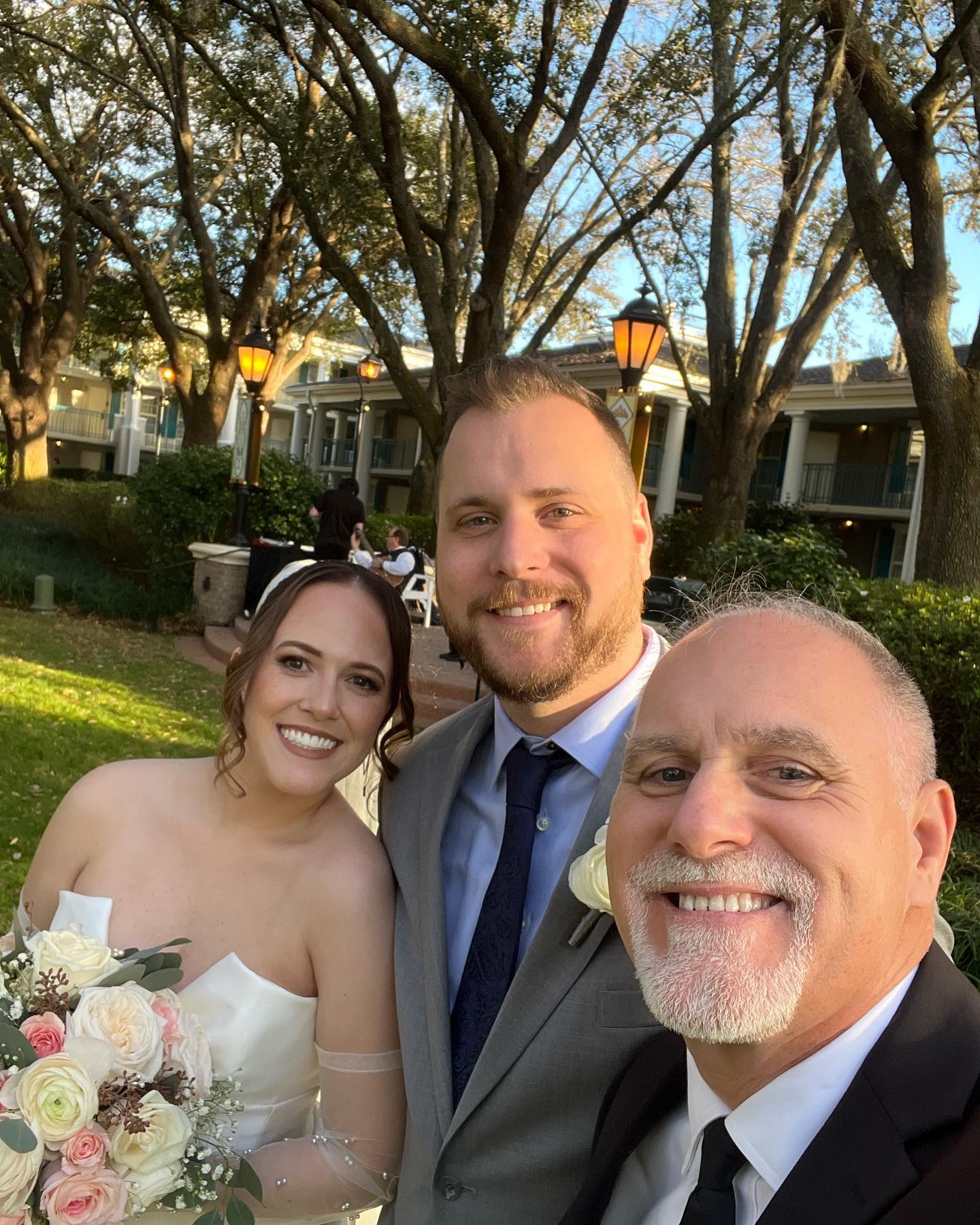 Joyful selfie captured at Garden Villa with Ceremonies By Ray, the beaming bride, and the dashing groom. A cherished moment during their wedding celebration at All Inclusive Weddings Orlando