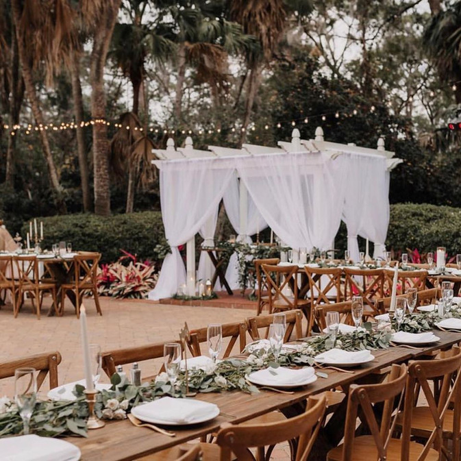 Elegant Outdoor Dining Canopy at The Garden Villa