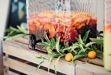 Refreshing Sangria in Textured Glass Pitcher