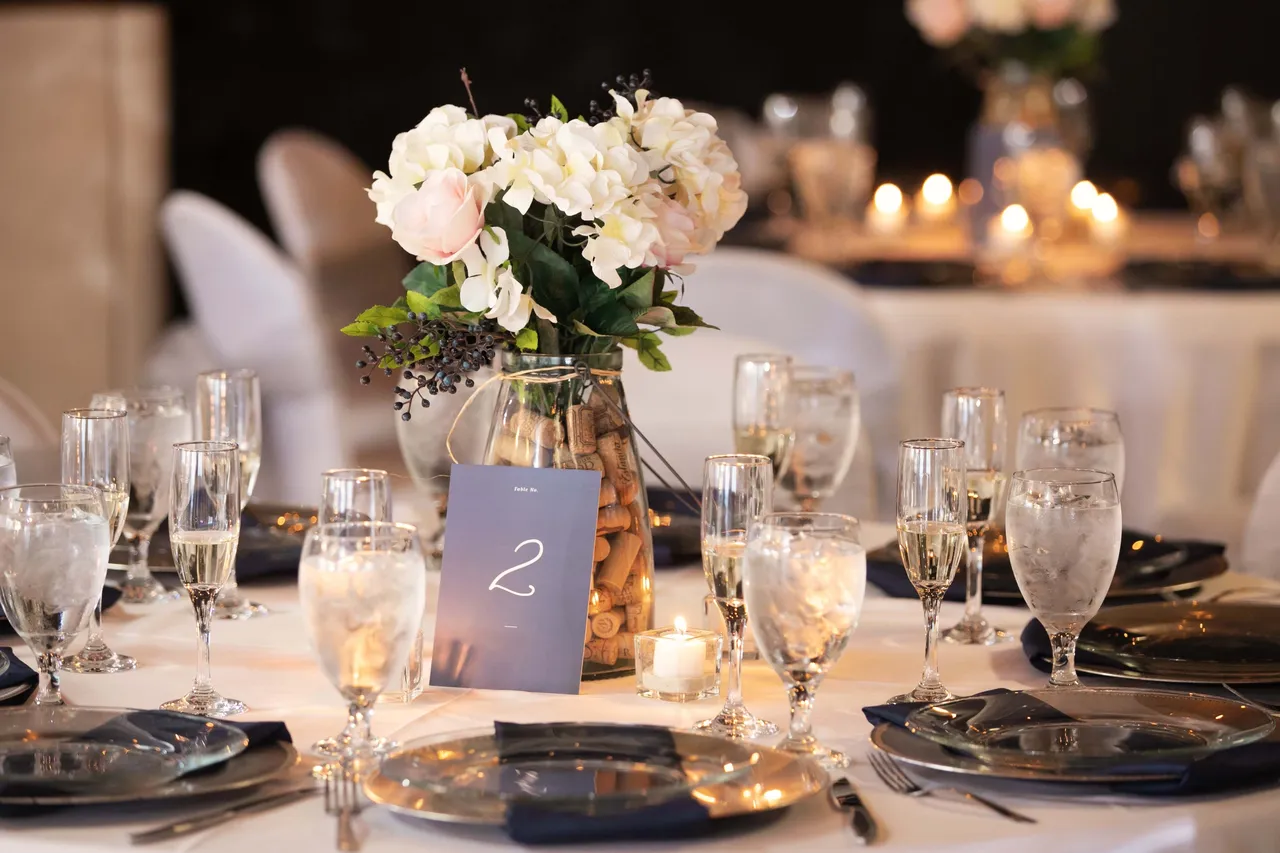Decorated dining area at All Inclusive Weddings Orlando's Garden Villa Dining Room: A beautifully adorned dining area, elegantly set up to create a stunning ambiance.